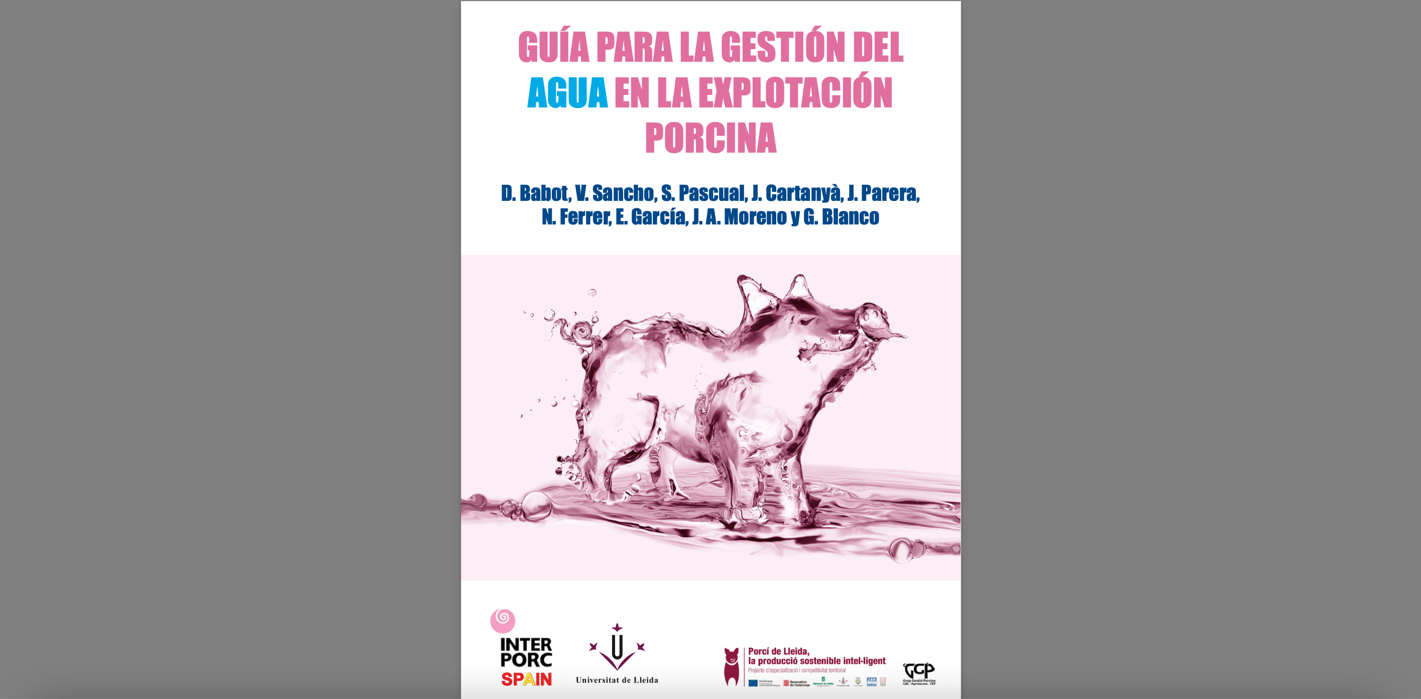 Guía para la gestión del agua en la explotación porcina